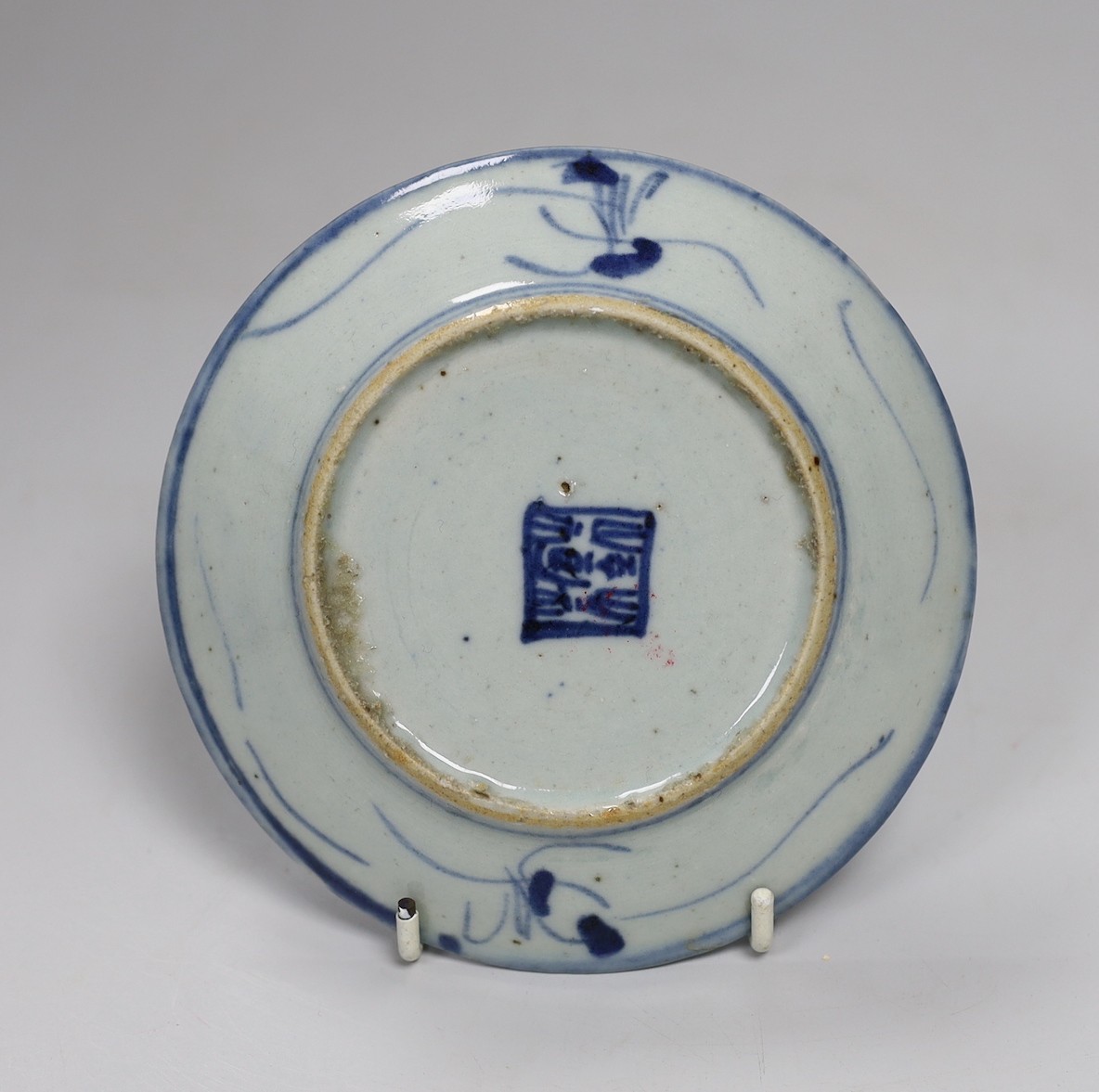 Assorted Chinese ceramics and a Chinese carved hardstone plaque, 7cms wide